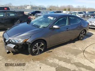 2021 Nissan Sentra SV with VIN 3N1AB8CV1MY255548, listed as a Copart auction lot 46843875 with 87,708 mi miles and Non Repairable. Bid and sale history available at carsss.com. Image 1.