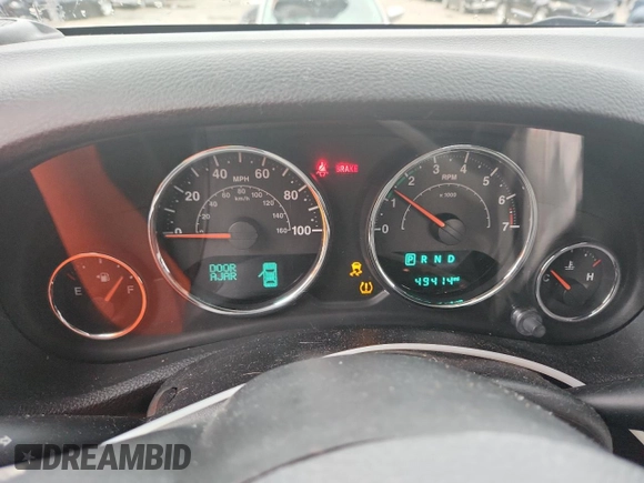 2016 Jeep Wrangler Willys Wheeler with VIN 1C4GJWAG6GL326498, listed as a Copart auction lot 62849715 with 49,414 mi miles and Salvage title. Bid and sale history available at DreamBid. Image 9.
