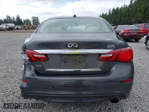 2015 Infiniti Q70 with VIN JN1BY1ARXFM562111, listed as a IAAI auction lot 42473521 with 123,212 mi miles and . Bid and sale history available at DreamBid. Image 16.