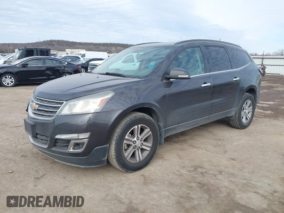2015 Chevrolet Traverse LT with VIN 1GNKRGKD8FJ325528, listed as a IAAI auction lot 41654599 with 151,562 mi miles. Bid and sale history available at carsss.com. Image 2.