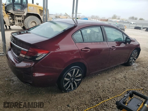 2015 Honda Civic Sedan EX-L with VIN 19XFB2F97FE078068, listed as a Copart auction lot 49748875 with 163,892 mi miles and Clean Title. Bid and sale history available at carsss.com. Image 3.