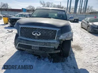2017 Infiniti QX80 Signature Edition with VIN JN8AZ2NE5H9158159, listed as a Copart auction lot 45513605 with 127,249 mi miles and Salvage Title. Bid and sale history available at carsss.com. Image 12.