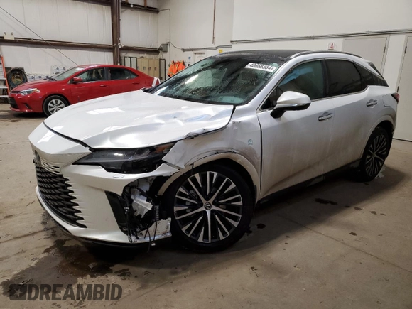2023 Lexus RX with VIN 2T2BBMCA2PC014251, listed as a Copart auction lot 40668384 with 9,395 mi miles and Salvage Title. Bid and sale history available at carsss.com. Image 1.