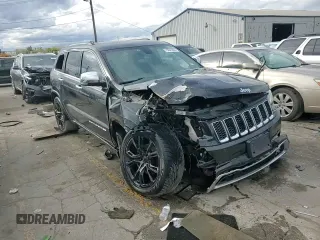2014 Jeep Grand Cherokee Overland with VIN 1C4RJECG1EC556155, listed as a Copart auction lot 75641034 with 116,549 mi miles and Salvage Title. Bid and sale history available at carsss.com. Image 14.