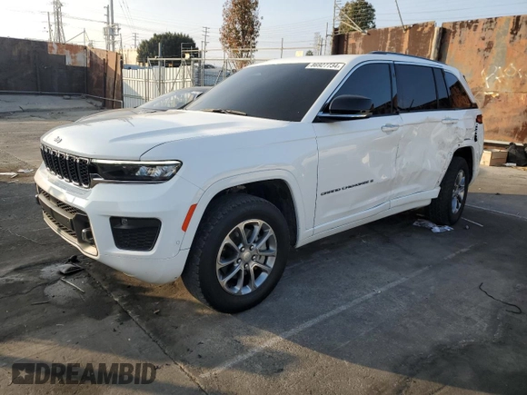 2023 Jeep Grand Cherokee Overland with VIN 1C4RJHDG8PC502208, listed as a Copart auction lot 86927734 with 53,732 mi miles and Salvage title. Bid and sale history available at DreamBid. Image 1.