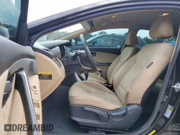 2013 Hyundai Elantra GLS with VIN KMHDH4AE5DU753769, listed as a Copart auction lot 58763055 with 108,331 mi miles and Salvage title. Bid and sale history available at DreamBid. Image 7.