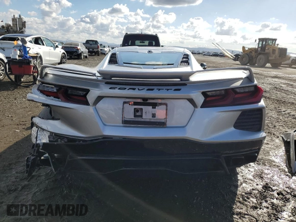 2020 Chevrolet Corvette 2LT with VIN 1G1Y72D49L5107457, listed as a Copart auction lot 42349555 with 25,268 mi miles and Salvage Title. Bid and sale history available at carsss.com. Image 6.
