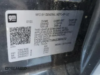 2021 GMC Sierra 1500 Limited SLT with VIN 1GTU9DETXMZ399972, listed as a Copart auction lot 77213004 with 42,588 mi miles and Salvage Title. Bid and sale history available at carsss.com. Image 12.