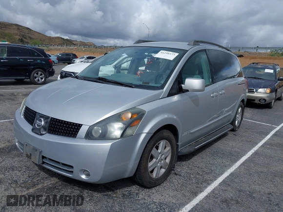 2004 Nissan Quest S z VIN 5N1BV28U84N342118, wystawiony jako IAAI lot #41298573 z przebiegiem Nie podano mil oraz . Historia ofert i sprzedaży dostępna na DreamBid. Obrazek 2.