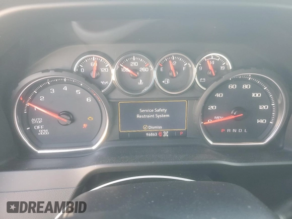 2020 Chevrolet Silverado 1500 LT with VIN 1GCRYDED3LZ230022, listed as a Copart auction lot 46489955 with 96,863 mi miles and Salvage Title. Bid and sale history available at carsss.com. Image 9.