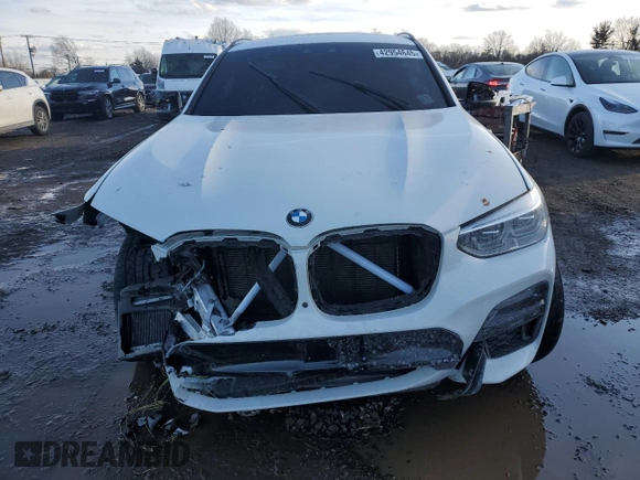 2021 BMW X4 M40i with VIN 5UX2V5C02M9E10918, listed as a Copart auction lot 42954645 with Not provided miles and Salvage title. Bid and sale history available at DreamBid. Image 5.