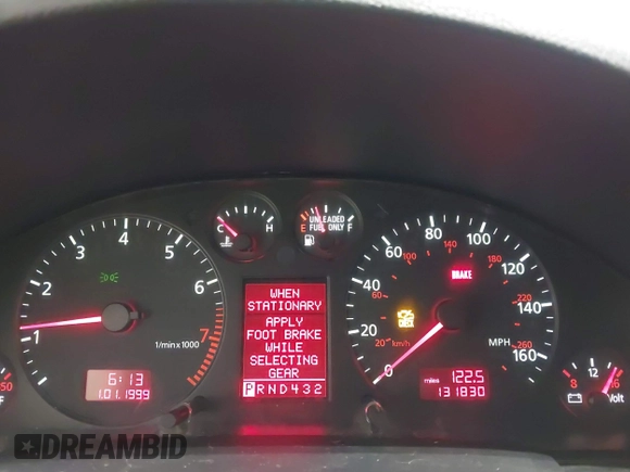 2001 Audi A6 with VIN WAUED54B31N063579, listed as a IAAI auction lot 41910748 with 131,830 mi miles. Bid and sale history available at carsss.com. Image 7.