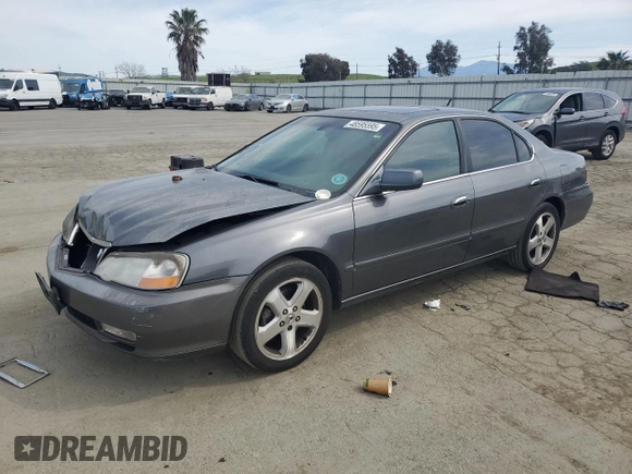2003 Acura TL Type S w/Navigation System with VIN 19UUA56953A004997, listed as a Copart auction lot 48595595 with 201,470 mi miles and Salvage Title. Bid and sale history available at carsss.com. Image 1.