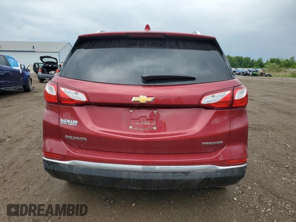 2021 Chevrolet Equinox Premier with VIN 2GNAXNEVXM6135783, listed as a Copart auction lot 58074745 with 45,952 mi miles and Salvage title. Bid and sale history available at DreamBid. Image 6.