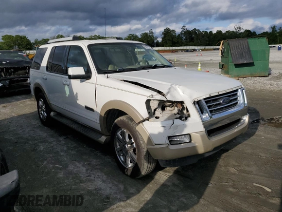 2007 Ford Explorer Eddie Bauer with VIN 1FMEU64E17UB40317, listed as a Copart auction lot 58723225 with 223,809 mi miles and Salvage title. Bid and sale history available at DreamBid. Image 4.