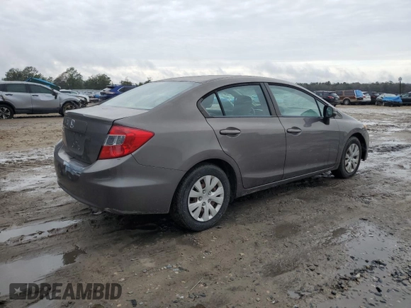 2012 Honda Civic LX с VIN 19XFB2F51CE094632, выставлен на аукционе Copart как лот 45150315 с пробегом 87 750 миль миль и Списание • Salvage title. История ставок и продаж доступна на DreamBid. Изображение 3.