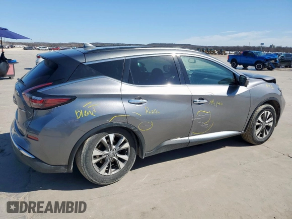 2019 Nissan Murano SL with VIN 5N1AZ2MS1KN112583, listed as a Copart auction lot 44402475 with 57,230 mi miles and Salvage Title. Bid and sale history available at DreamBid. Image 3.