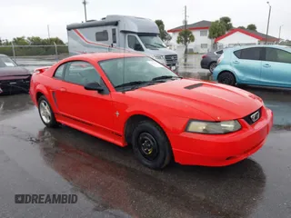2001 Ford Mustang Standard with VIN 1FAFP40491F164299, listed as a IAAI auction lot 41374448 with 136,494 mi miles. Bid and sale history available at carsss.com. Image 1.