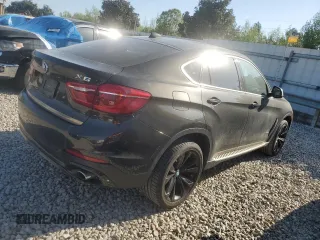 2016 BMW X6 xDrive35i with VIN 5UXKU2C59G0N83077, listed as a Copart auction lot 51334615 with 43,367 mi miles and Salvage Title. Bid and sale history available at carsss.com. Image 3.