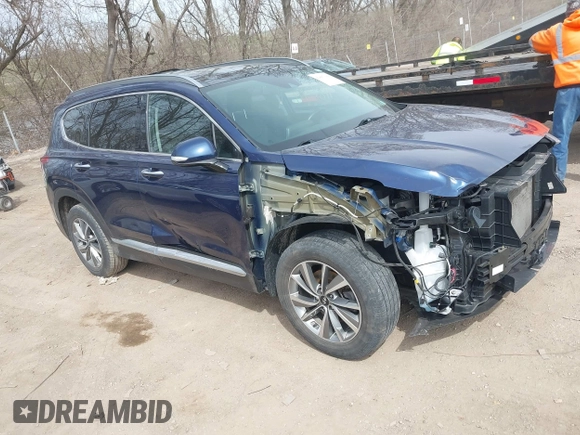 2020 Hyundai Santa Fe SEL with VIN 5NMS33AD5LH211881, listed as a IAAI auction lot 41863199 with 50,099 mi miles. Bid and sale history available at carsss.com. Image 1.