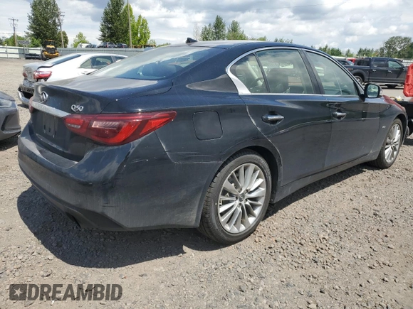 2018 Infiniti Q50 Luxe z VIN JN1EV7AR4JM440636, wystawiony jako Copart lot #57833505 z przebiegiem 112 754 mil mil oraz Czysty tytuł • Clean title. Historia ofert i sprzedaży dostępna na DreamBid. Obrazek 3.