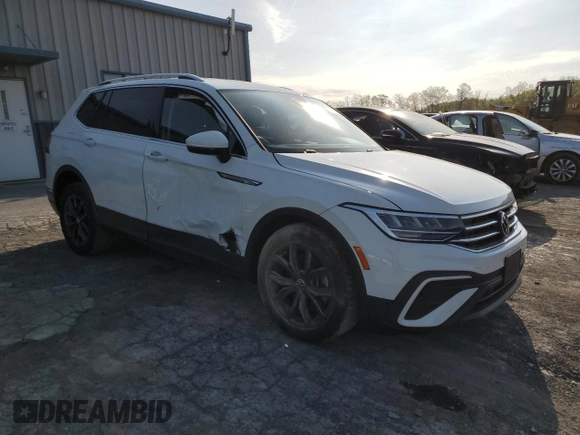 2022 Volkswagen Tiguan SE with VIN 3VV2B7AX4NM089729, listed as a Copart auction lot 55152505 with 49,135 mi miles and Salvage title. Bid and sale history available at DreamBid. Image 4.