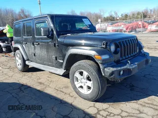 2021 Jeep Wrangler Unlimited Sport Altitude with VIN 1C4HJXDG8MW814044, listed as a IAAI auction lot 41437281 with 54,293 mi miles and . Bid and sale history available at DreamBid. Image 1.