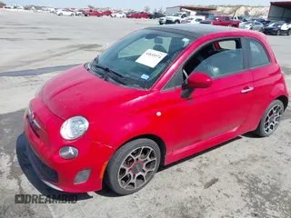 2015 FIAT 500 Turbo with VIN 3C3CFFHH2FT648125, listed as a IAAI auction lot 41835574 with 111,197 mi miles. Bid and sale history available at carsss.com. Image 2.