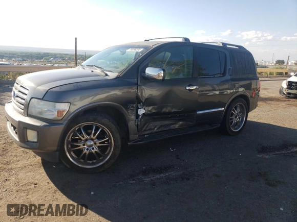2005 Infiniti QX56 with VIN 5N3AA08A05N809025, listed as a Copart auction lot 70888204 with 0 mi miles and Salvage Title. Bid and sale history available at carsss.com. Image 1.