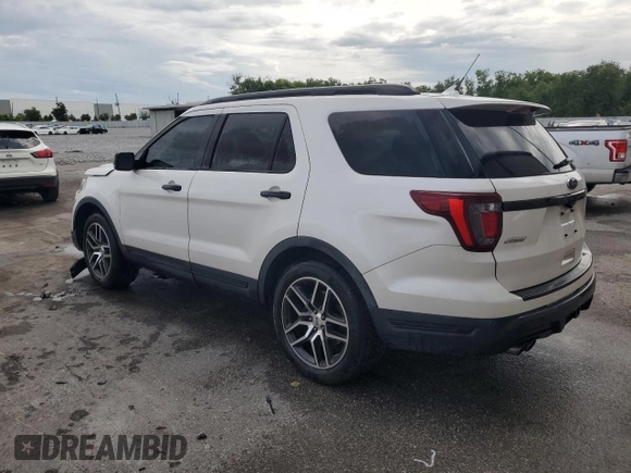 2018 Ford Explorer Sport with VIN 1FM5K8GT2JGB78916, listed as a Copart auction lot 59414335 with 121,842 mi miles and Salvage title. Bid and sale history available at DreamBid. Image 2.