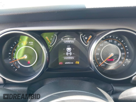 2020 Jeep Wrangler Unlimited Sport with VIN 1C4HJXDN6LW181802, listed as a IAAI auction lot 42402956 with 65,053 mi miles and . Bid and sale history available at DreamBid. Image 7.