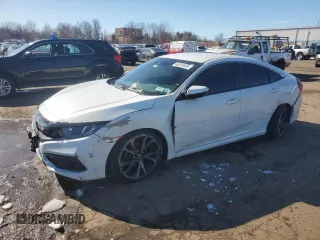 2019 Honda Civic Sport with VIN 2HGFC2F85KH573230, listed as a Copart auction lot 46241635 with 64,110 mi miles and Salvage title. Bid and sale history available at DreamBid. Image 1.