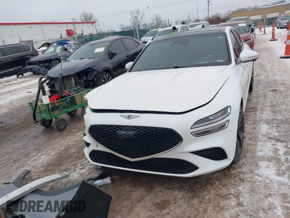 2022 Genesis G70 3.3T with VIN KMTG54TE0NU084062, listed as a IAAI auction lot 41334467 with 39,923 mi miles. Bid and sale history available at carsss.com. Image 12.