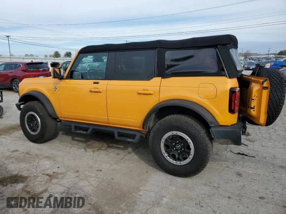 2021 Ford Bronco with VIN 1FMEE5DP6MLA88337, listed as a Copart auction lot 76057734 with 31,846 mi miles and Salvage title. Bid and sale history available at DreamBid. Image 2.