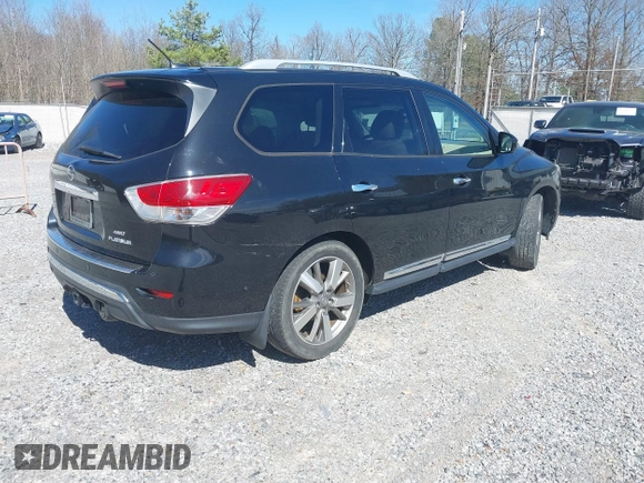2015 Nissan Pathfinder SL with VIN 5N1AR2MM2FC618166, listed as a IAAI auction lot 41827244 with 60,505 mi miles and . Bid and sale history available at DreamBid. Image 4.