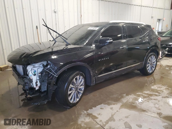 2023 Chevrolet Blazer Premier with VIN 3GNKBFRS9PS106936, listed as a Copart auction lot 52016095 with 46,664 mi miles and Salvage title. Bid and sale history available at DreamBid. Image 1.