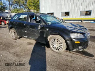 2008 Audi A3 with VIN WAUNF78P28A159586, listed as a Copart auction lot 76493244 with 0 mi miles and Salvage Title. Bid and sale history available at carsss.com. Image 4.