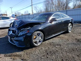 2018 Mercedes-Benz E-Class E 400 with VIN WDD1J6GB5JF025833, listed as a Copart auction lot 46628973 with 50,562 mi miles. Bid and sale history available at carsss.com. Image 1.