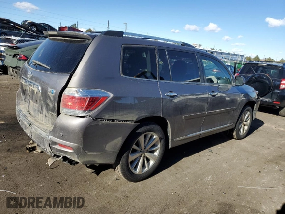 2012 Toyota Highlander Hybrid Limited with VIN JTEDC3EH8C2008943, listed as a Copart auction lot 81620464 with 105,499 mi miles and Salvage Title. Bid and sale history available at carsss.com. Image 3.