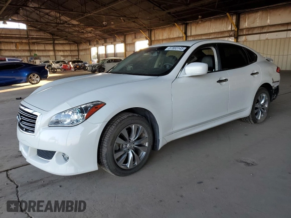 2013 Infiniti M with VIN JN1BY1AR5DM604780, listed as a Copart auction lot 87883145 with 94,399 mi miles and Salvage Title. Bid and sale history available at carsss.com. Image 1.