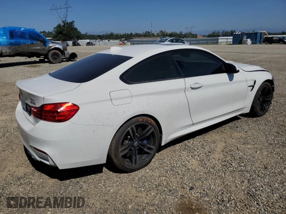 2015 BMW M4 with VIN WBS3R9C5XFK332385, listed as a Copart auction lot 55973963 with 72,879 mi miles. Bid and sale history available at carsss.com. Image 3.