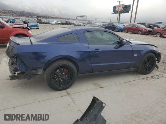 2011 Ford Mustang GT with VIN 1ZVBP8CF6B5128751, listed as a Copart auction lot 47602935 with 133,686 mi miles and Salvage Title. Bid and sale history available at carsss.com. Image 3.