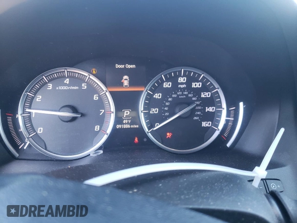 2016 Acura MDX with VIN 5FRYD4H25GB058054, listed as a Copart auction lot 40644373 with 91,886 mi miles. Bid and sale history available at carsss.com. Image 9.