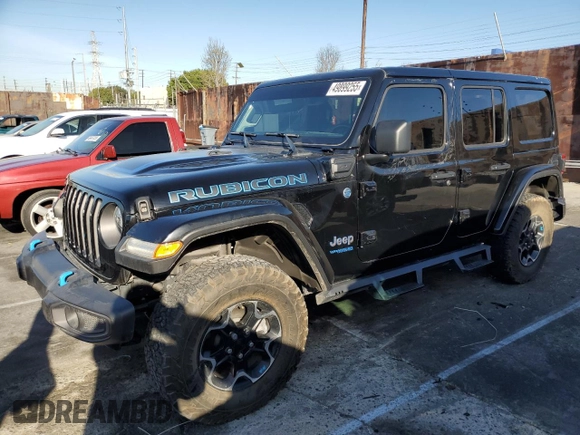 2022 Jeep Wrangler Unlimited Rubicon with VIN 1C4JJXR64NW198894, listed as a Copart auction lot 49899255 with 25,120 mi miles and Salvage title. Bid and sale history available at DreamBid. Image 1.
