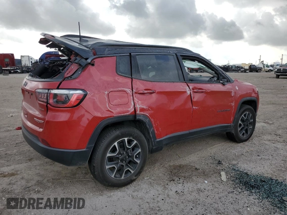2020 Jeep Compass Trailhawk with VIN 3C4NJDDB7LT214691, listed as a Copart auction lot 55419415 with Not provided miles and Non repairable. Bid and sale history available at DreamBid. Image 3.