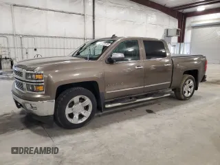 2015 Chevrolet Silverado 1500 LTZ with VIN 3GCUKSEC4FG242949, listed as a Copart auction lot 47206785 with 168,433 mi miles and Salvage Title. Bid and sale history available at carsss.com. Image 1.