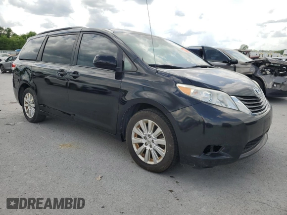 2014 Toyota Sienna LE with VIN 5TDJK3DC9ES087180, listed as a Copart auction lot 54420785 with 107,993 mi miles and Salvage title. Bid and sale history available at DreamBid. Image 4.