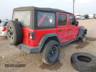 2022 Jeep Wrangler Unlimited Sport S with VIN 1C4HJXDG1NW144404, listed as a IAAI auction lot 41690330 with 48,542 mi miles and . Bid and sale history available at DreamBid. Image 4.