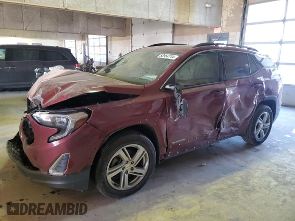 2018 GMC Terrain SLE with VIN 3GKALMEX4JL248415, listed as a Copart auction lot 44220325 with 92,737 mi miles and Salvage Title. Bid and sale history available at carsss.com. Image 1.