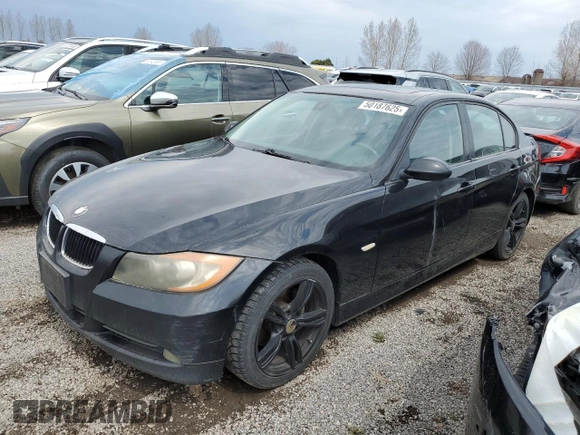 2006 BMW 3 Series 325i with VIN WBAVB13546KR66469, listed as a Copart auction lot 50187625 with 185,677 mi miles and Clean Title. Bid and sale history available at carsss.com. Image 1.